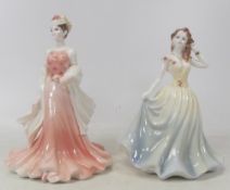 Coalport Lady Figurines Ladies of Fashions ' Jean', 1998 Lady of Fashion Sue with certificate,