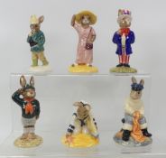 Royal Doulton Bunnykins to include Fisherman DB170, Sailor DB166, Sightseer DB215, Tourist DB190,