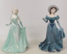 Coalport Lady Figurines The Collingwood Collection 'Christina' with certificate, Claire (boxed)(2)
