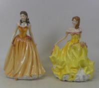 Royal Doulton, Two Pretty Ladies figures Summer HN5322 and Rebecca HN4768 (2)
