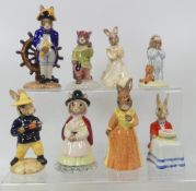 Royal Doulton Bunnykins to include Romeo DB284, Juliet DB283, Boatswain DB 323, Bridesmaid DB173,