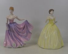 Royal Doulton, Two Lady Figures Rachel HN3976 and Thinking of You HN4585 (2)