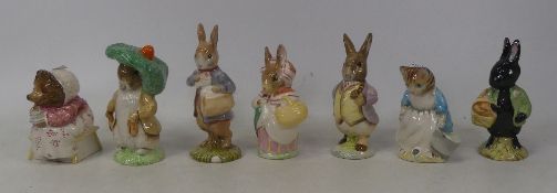 Royal Albert Beatrix Potter to include Peter with postbag, Mr Benjamin Bunny, Little Black Rabbit,