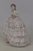 Royal Worcester, Lady figure The Fairest Rose. Limited edition.