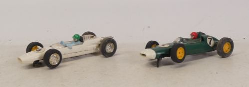 Two Tri-ang Scalextric F1 cars to include Cooper C.81 and B.R.M C.72. Untested. (2)