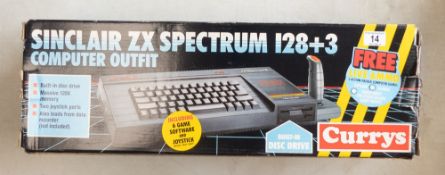 Sinclair ZX Spectrum 128+3 computer outfit, with original box. Untested.