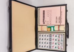 Mahjong set in leather case, in excellent condition.