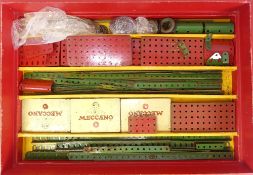Meccano, set 9, comes with extra accessories including auxiliary gear set No.1A, a clockwork and