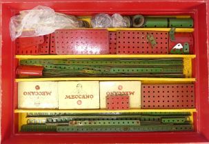 Meccano, set 9, comes with extra accessories including auxiliary gear set No.1A, a clockwork and