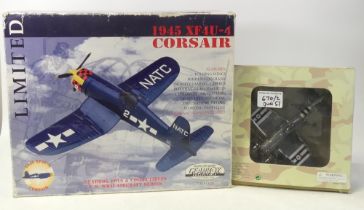 Gearbox Collectible 1945 Xf4U 4 Corsair Limited Edition plane and Witty 1:72 scale FB-11 Seafury