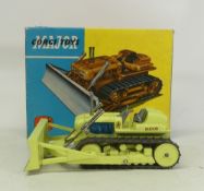 Corgi Toys Major 1102 Euclid TC-12 Tractor with Dozer Blade - lime green body and rollers with black
