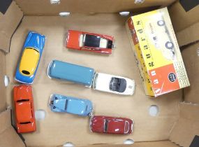 Collection of diecast to include Corgi Saab 96, VW Type 2 Van, Porsche 356 Speedster, VA11002