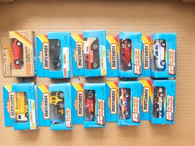 A collection of Matchbox to include MB26, MB29, MB6, MB12, MB10, MB8, MB1, MB35, MB4 and MB11, all