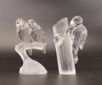 Swarovski Crystal SCS Lovebirds 'Togetherness' & Swarovski Annual edition Woodpeckers 'sharing' (2)