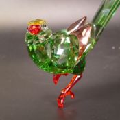 Swarovski Crystal Green Magpie from the Paradise Birds collection (A/F missing branch)