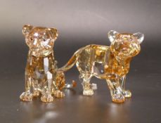 Swarovski Crystal Tiger Cubs in original boxes (2)