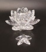 Swarovski Crystal Waterlily Candle Holder also Starfish 679350, largest 14cm dia, complete with
