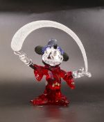 A Swarovski Disney 'Mickey Sorcerer Fantasia' figure with original box.