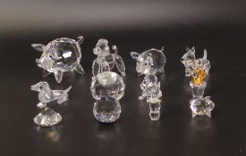 Swarovski Crystal Collection of Animals to include Pigs, Poodle, Dachshund, Terrier, Spaniel also