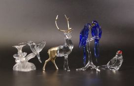 A collection of small Swarovski Crystal Animal figures to include 'Holiday Magic' figure of a Stag