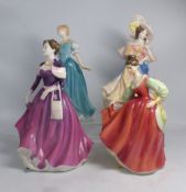 Royal Doulton group of four seconds figurines: Kathleen HN3708, Nicole HN4527, Isabel HN4458 and