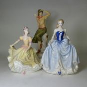 Royal Doulton figurines Ninette HN2379, Susan HN4532 (2nd) and Classique figure Lucinda CL3983 (no