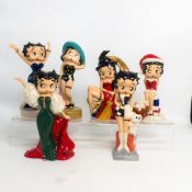 Six Wade, Betty Boop figures to include Trick or Treat 2003, Seasons Greetings, Swinging Sixties,