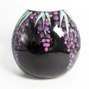 Poole purse vase, height 18.5cm.