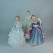 Three Royal Doulton lady figures to include Amy HN3316, figure of the year 1991, with certificate,