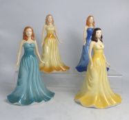 Royal Doulton figurines from the Gemstones Collection: October Opal, December Turquoise, November