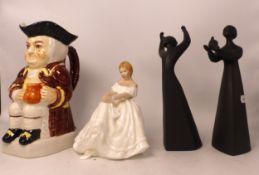 A collection of ceramics to include Royal Doulton lady figures Heather HN2956, Peace HN2433 and