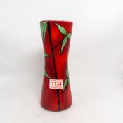 Andrew Tanner Poole Pottery 34.5cm Vase with Bamboo Leaf Design.