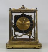 Schatz & Sohne of Germany brass mantle clock, height 26cm.