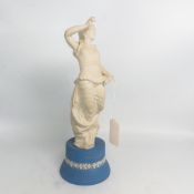 Wedgwood jasper ware figurine Terpsichore, height 25cm.