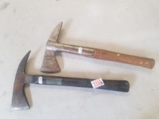 Vintage Chillington Arpax Fireman’s Axe together with a Military Issue Elwell 5122 Fireman's axe,
