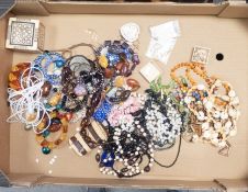 A collection of costume jewellery. (1 Tray)