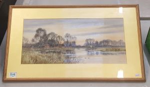 Robert Winchester Fraser (1848-1906), 'On the Test', signed and dated lower right, 1896. Framed