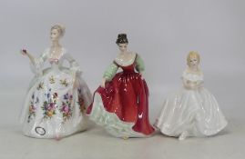Royal Doulton Lady Figurines to include- Fair Lady HN2832, Diana HN2468, Heather HN2956, tallest