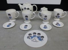 The Beatles Fine Bone China Tea Ware by W. Bates/Australian Fine China: teapot, 4 cups, 4 saucers,