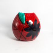 Poole purse vase, height 18.5cm.