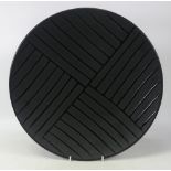 Poole Pottery extra large black geometric design charger 40cm dia