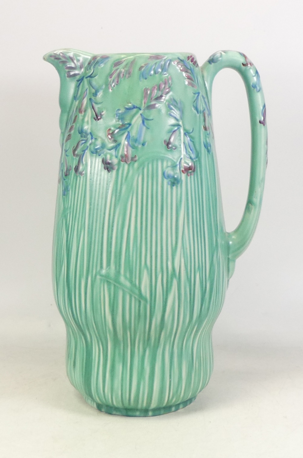Carltonware, Large Bluebell Pattern Jug of unusual form. a/f heavily reglued. Height: 37cm - Image 2 of 2