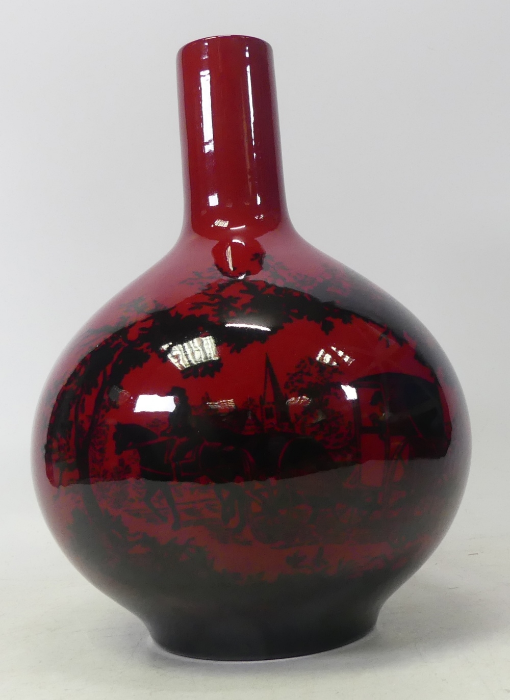 Royal Doulton, Woodcut Flambe Vase. Height: 25cm - Image 2 of 2