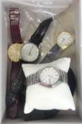 Collection of gents modern fashion watches including 2 x Seiko (1 boxed), plus 4 other fashion