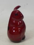 Royal Doulton, Flambe Lop-Eared Rabbit. Height: 6cm