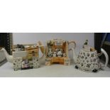 Three Portmeirion teapots 'Hand Wash Only' collection (3)