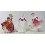 Royal Doulton Lady Figurines to include Top O' The Hill HN1834, My Best Friend HN3011, Lisa HN3265(