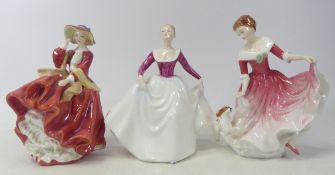 Royal Doulton Lady Figurines to include Top O' The Hill HN1834, My Best Friend HN3011, Lisa HN3265(