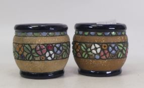 Pair of Amphora Vases depicting ducks. Height 9cm (2)