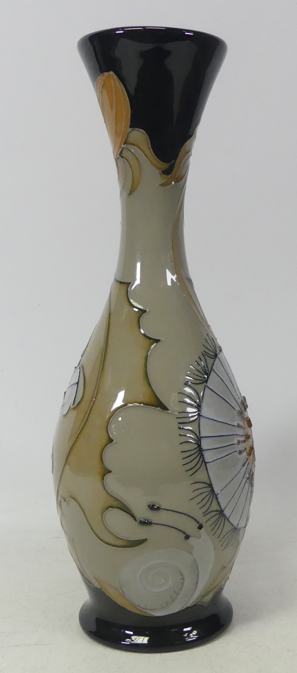 Moorcroft Vase depicting the Snail with seed clocks on a pale brown ground, Limited Edition 3/30, - Image 3 of 3
